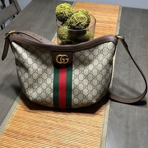 Gucci Half Moon Hobo GG Coated Canvas